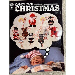 Candy Cane Christmas Craft Booklet By Sue Penrod 12 Plastic Canvas Ornaments Hot